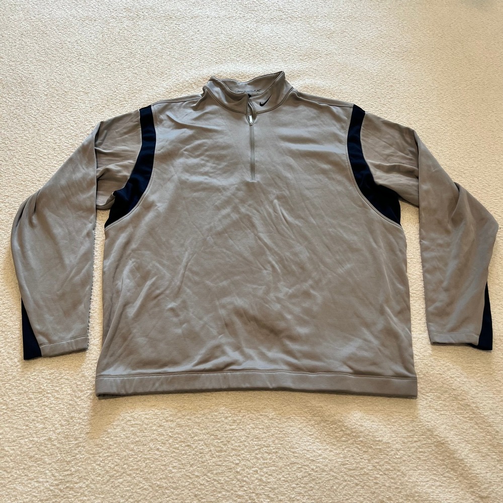 Nike Golf Therma FIT XL Pullover Gray Quarter Zip Long Sleeve Shirt